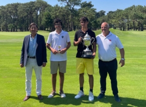 Javier Domingo e Iván Enguita posan tras la final de la Copa Galea 2024.